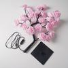 Rose Flower Tree Lamp 24 LED Rose Tree Table Lamp USB Powered Artificial Bonsai Flower Night Light for Bedroom Living Room Wedding Valentine's Day