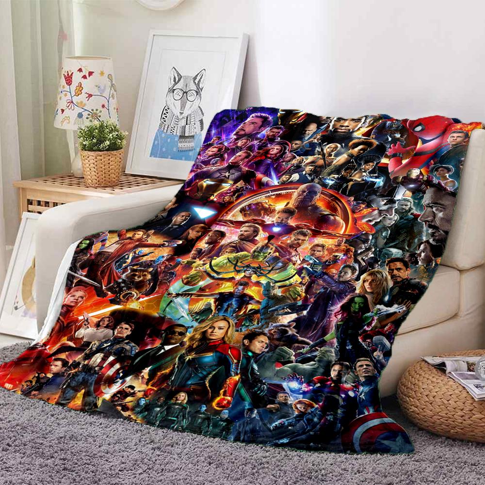 1Pc Avengers Infinity War Characters Blanket Soft And Comfortable Casual Warm Camping Travel Christmas Halloween Xmas Gift M928658