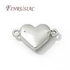18K Gold/Rhodium Plated Magnetic Clasps For Jewelry Making,Heart Connectors For Bracelets Accessories DIY Necklace Findings