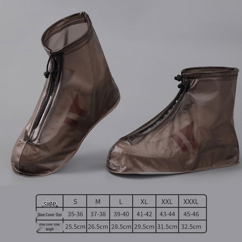 Cubrezapatos de PVC impermeables, antideslizantes y resistentes al desgaste para hombres y mujeres; antiincrustante, engrosado para lluvia y nieve, diseño portátil.