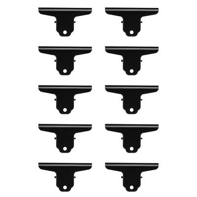 10Pcs Hinge Clips Large Metal Hinge Binder Clips for Paper Document Note Sorting and Organizing Black
