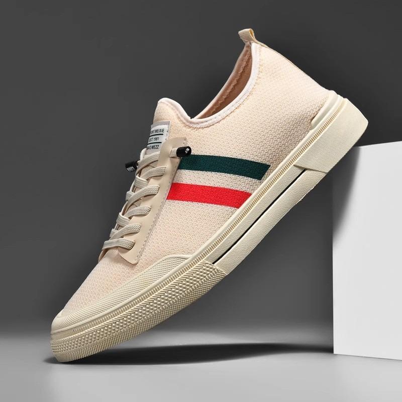 Men's Shoes, Breathable, Knitted, Mesh Shoes, Canvas, Casual Board Shoes, Work Shoes