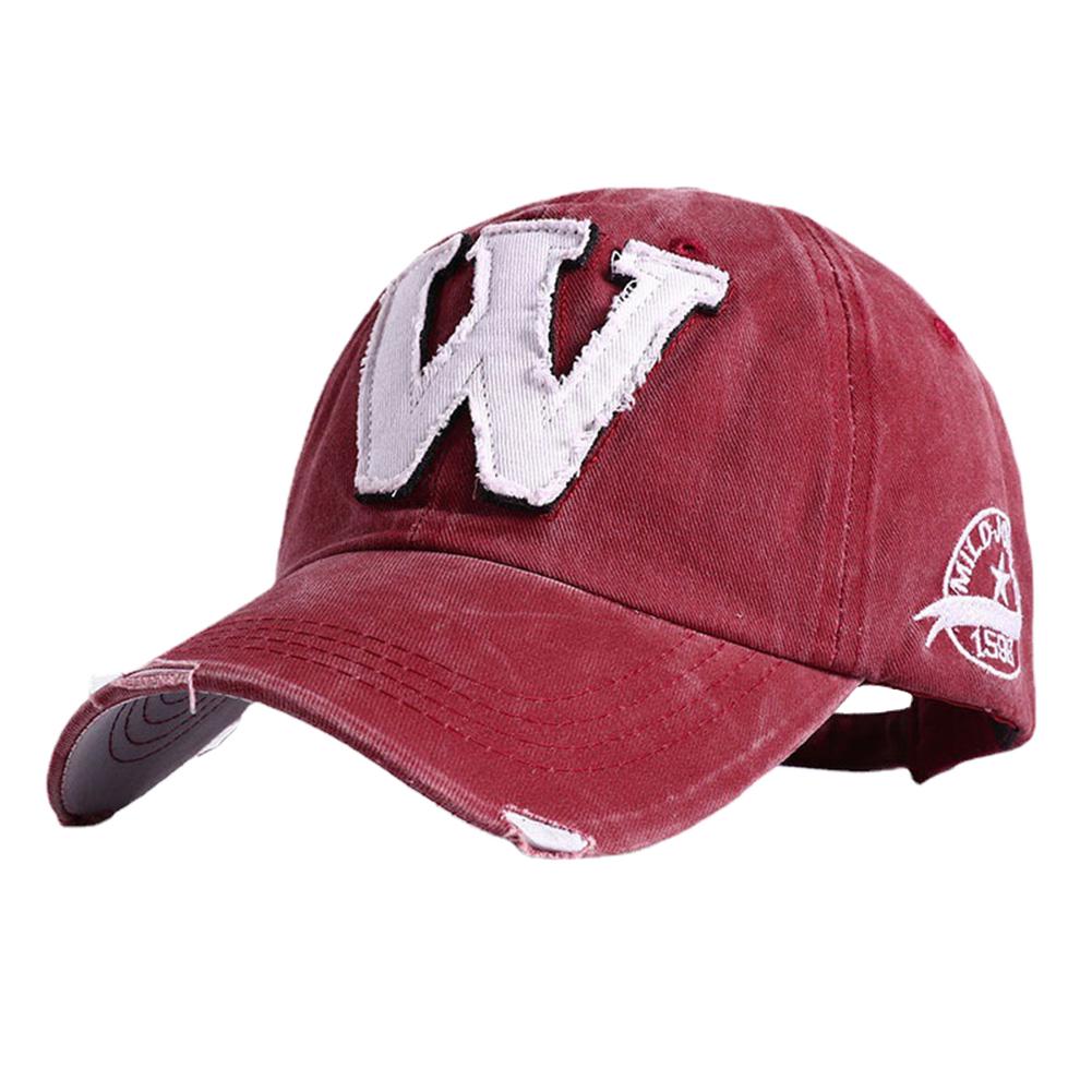 Embroidery Washed Cotton Baseball Cap Hip Hop Snapback Hat Adjustable Outdoor Use Casual Dad Hats Sunscreen Gorras W Letter Print