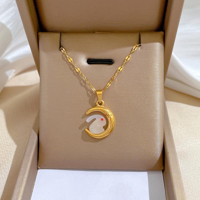 Geometric Planet Personality Minimalist Wind Furnace Real Gold Necklace Female Collarbone Chain
