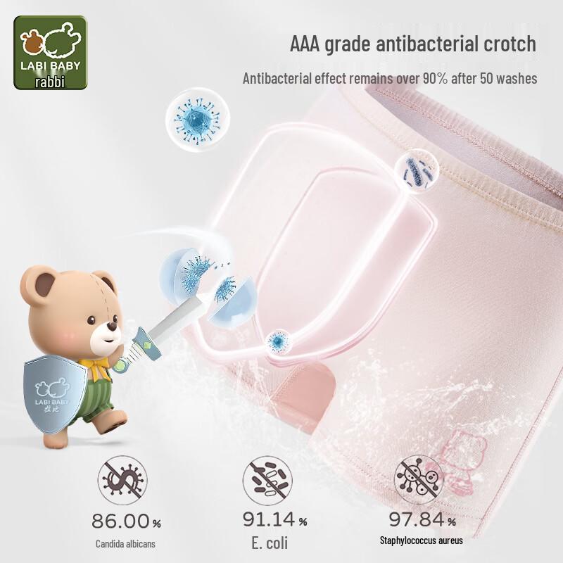 Labby Kids All-Season Cotton Boxer Briefs 4-Pack 120