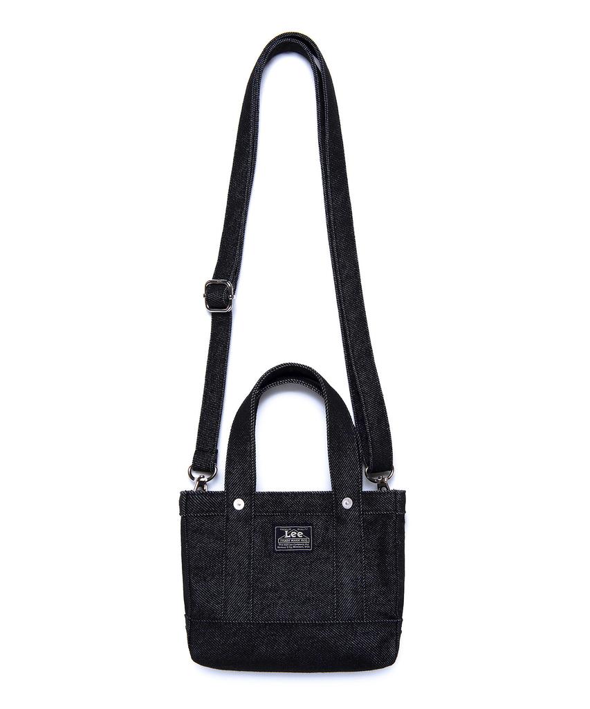Lee Cotton Mini Square Two-Way Bag Black