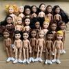14cm Little Kelly Joints Movable 5-inch Boys Girls Dark Ordinary Skin Naked Body Reborn Bjd 1/12 Toys White Blonde Black Hair