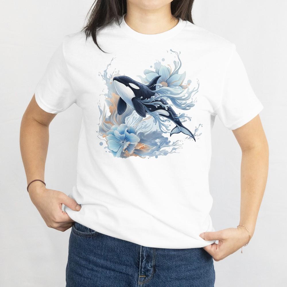 

Ocean-Inspired Orca T-Shirt, Orca Lover Gift Wild Ocean Killer Whale Graphic Tee 2XL