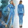 Color Cosplayer Avatar Jumpsuit Movie Cosplay Costume Carnival 3D Digital Printing Spandex Outfit Zentai Purim Party Bodysuit