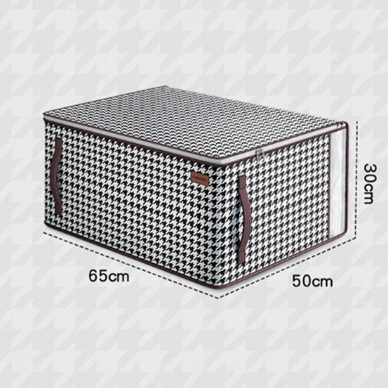 Non-Woven Wardrobe Space Saving Quilt Storage Box Dustproof Organizers Bag House-Moving Bedding Box Travel Storage Organization