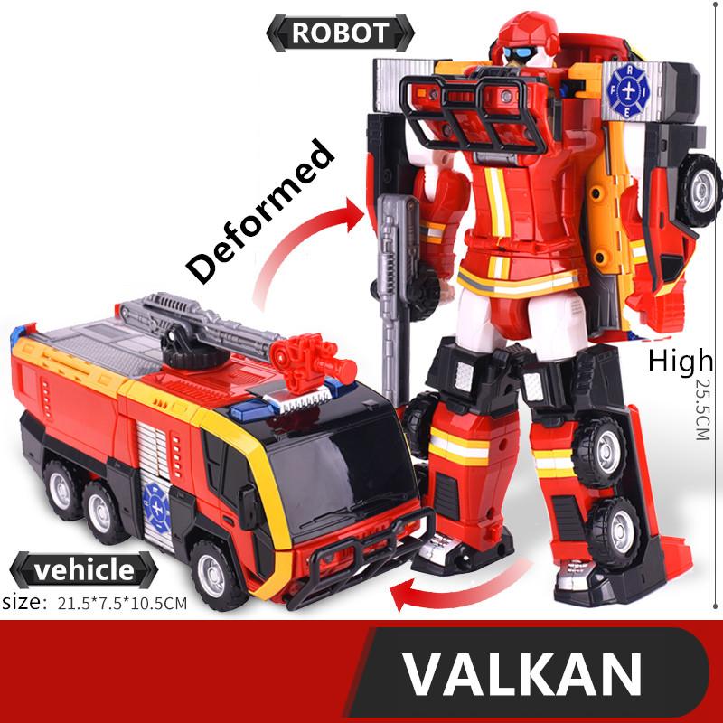 Original Tobot Deformation Robot 6 In 1 Transforming Car ALPHA  Action Figure Korea Anime Cartoon Brothers Warrior MAGMA Toys