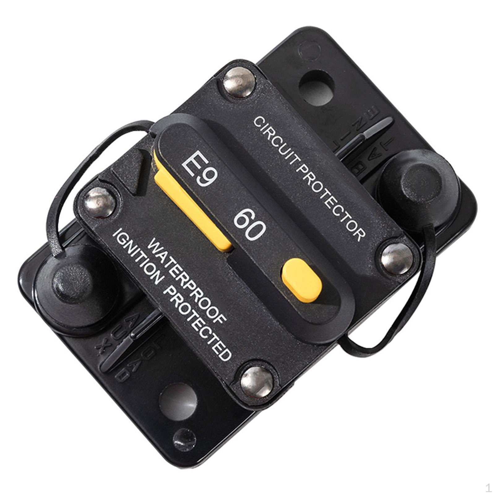 

60A Circuit Breaker DC 12V - 72V Car Speaker Resettable Audio System for Camper Trolling Motor Yacht