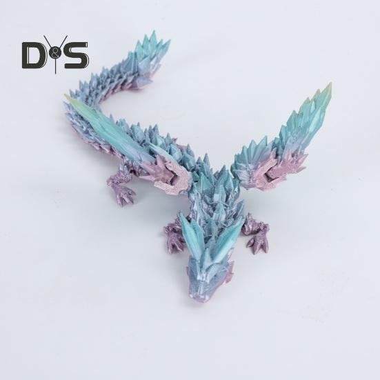 3D Printed Dragon Egg Figurine Colorful Movable Joints Articulated Flying Dragon Model Figure Toy Desktop Decoration Kids Adults Gifts