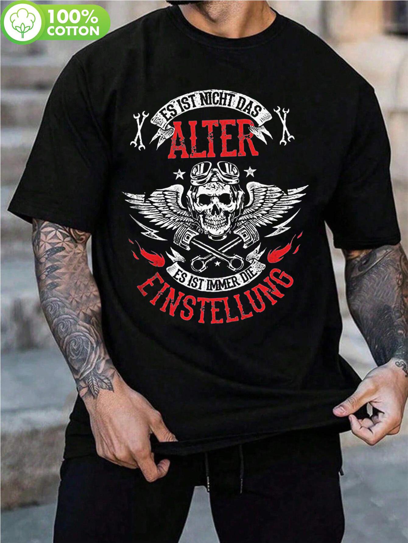 Plus Size American Retro Graphic Tshirt - 100% Cotton Sof... XXL