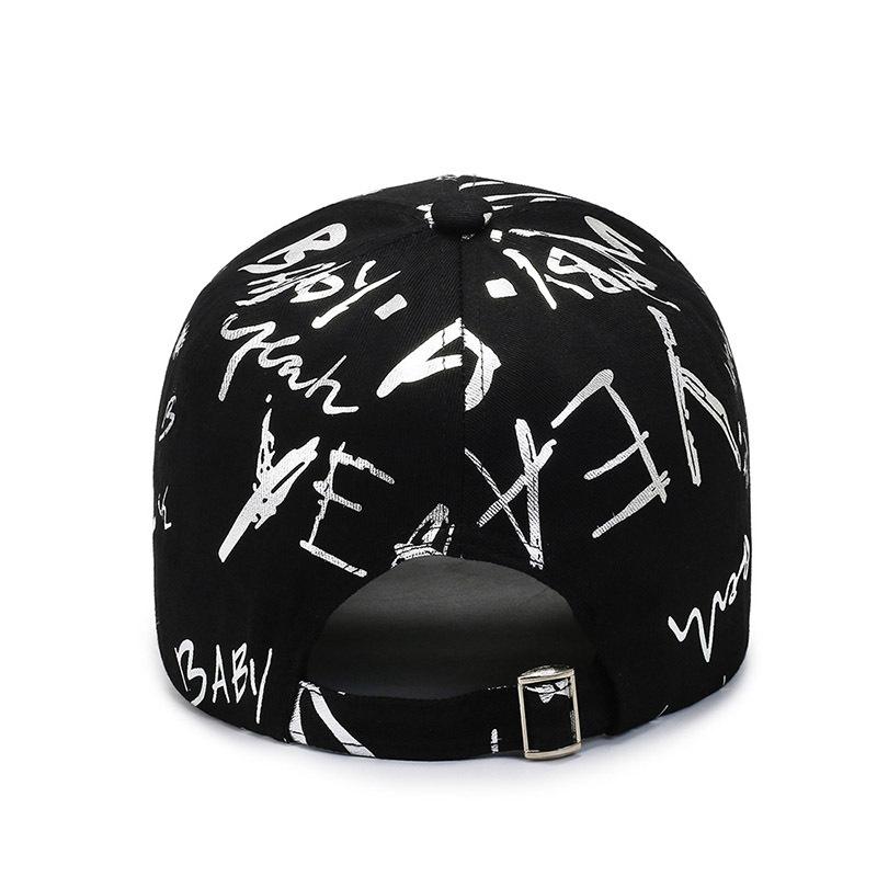 Graffiti Alphabet Baseball Hat Men's and Women's Versatile Sunshade Casual Cap Outdoor Couple Hip Hat Travel