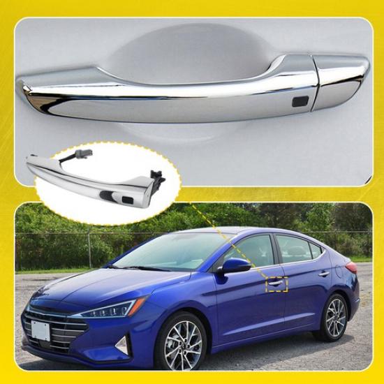 Front Left Outside Door Handle Chrome For 2017- Hyundai Elantra Sedan EOOK