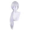 2pcs Sets Anime Chainsaw Man Quanxi Cosplay Silver Long Wig + Eyes Patch Heat-resistant Fiber Hair + Free Wig Cap Halloween Party Role Play