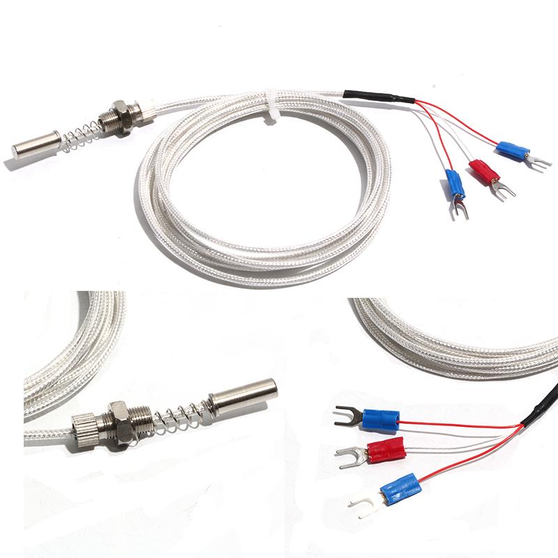 PT100 Thermocouple Probe M10 Thread Thermal WZPM-201 Resistance Cable Length 0.5M-8M