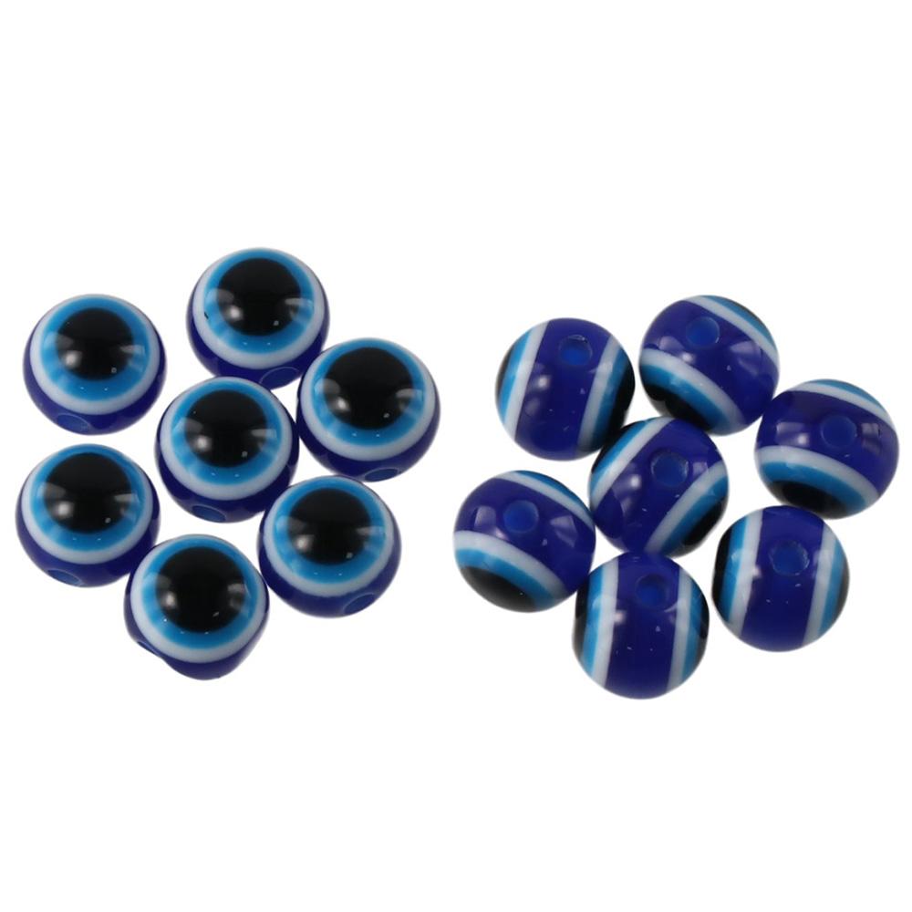 150pcs Round Blue Resin Beads Blue Handmade Resin Beads Eye Shape Beads  Home Decoration