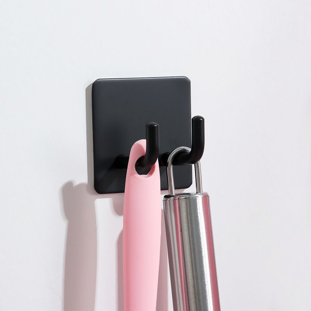 Rustproof Towel Rack Bathroom Clothes Hanger Adhesive Hooks Stainless Steel Hook Wall Door Holder