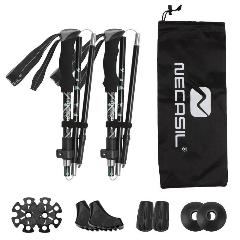 Telescopic Aluminum Trekking Poles: Foldable Cross-Country Hiking & Walking Sticks (N82 Set) Trekking Pole