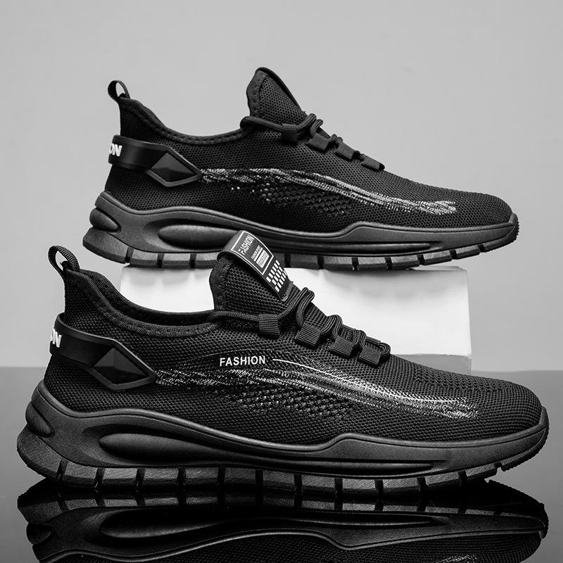 Men's Shoes New Summer Breathable Mesh Shoes Fly-woven Mesh Casual Versatile Youth Running Sports Trendy Shoes