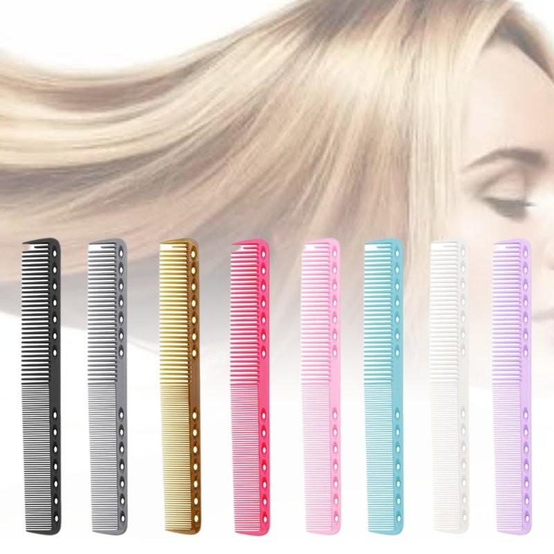 Hairdresser Haircut Hairdressing Plastic Combs Hollow Shape Both Dense Ends