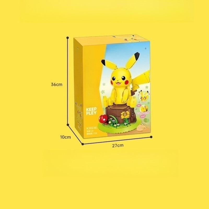 Keeppley Well-behaved Pikachu Building Blocks Trendy Toys Hand-assembled Pikachu Peripheral Hand-made Model Ornaments Gifts
