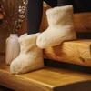 White Woolen Slippers for Women and Men, Highlander Woolen House Slippers 45/46