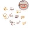 Hip Hop Single Tooth Dental Grillz Teeth Caps Punk Metal Grill Cap Cosplay Party Teeth Grillz Dental Fashion Jewelry