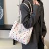 New cute large-capacity cloth bag female cute casual printed shoulder bag underarm bag tote bag women's bag