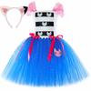 Fantasia Boneca Gabby Casa de Bonecas Meninas Vestido Tutu Elegante Glitter Gato Gabby Tule Vestido Princesa Conjunto Fantasias Infantis Halloween Festa de Aniversário