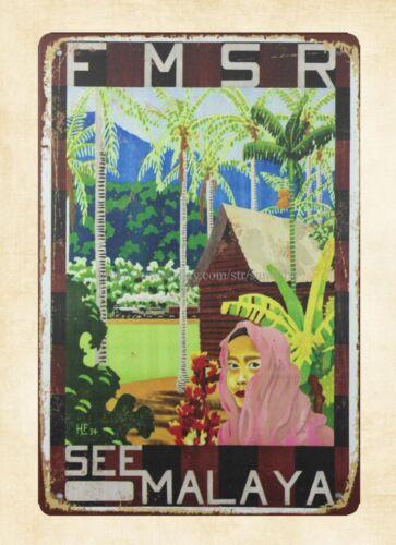 

home garden decor See Malaya travel poster metal tin signAluminum 20x30cm（7.8x11.8inch）