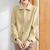 XUEXI Women's 2025 Spring Elegant Lapel Double-faced Coat