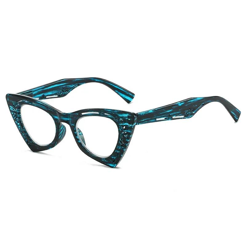 Ladies Cat Eye Reading Eyeglasses Unisex Women Men Anti Blue Light Computer Far-sight Glasses Finished Presbyopia Eyewear To+4.0