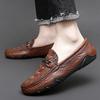 Handgefertigte Herren-Slipper Echtes Leder Slip-On Fahrschuhe für Herren Freizeitschuhe Bequeme Walking-Sneaker Mokassins Hombre