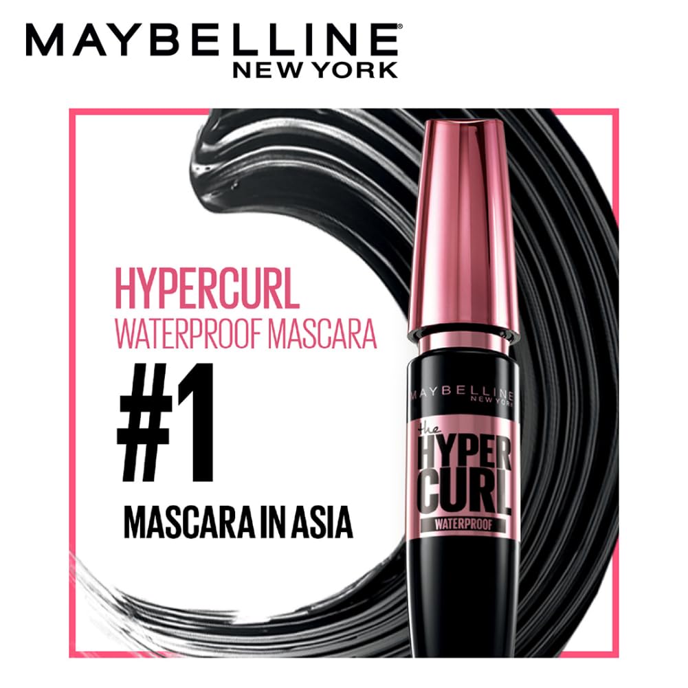Maybelline Hypercurl Waterproof Mascara Black 9.2 ml