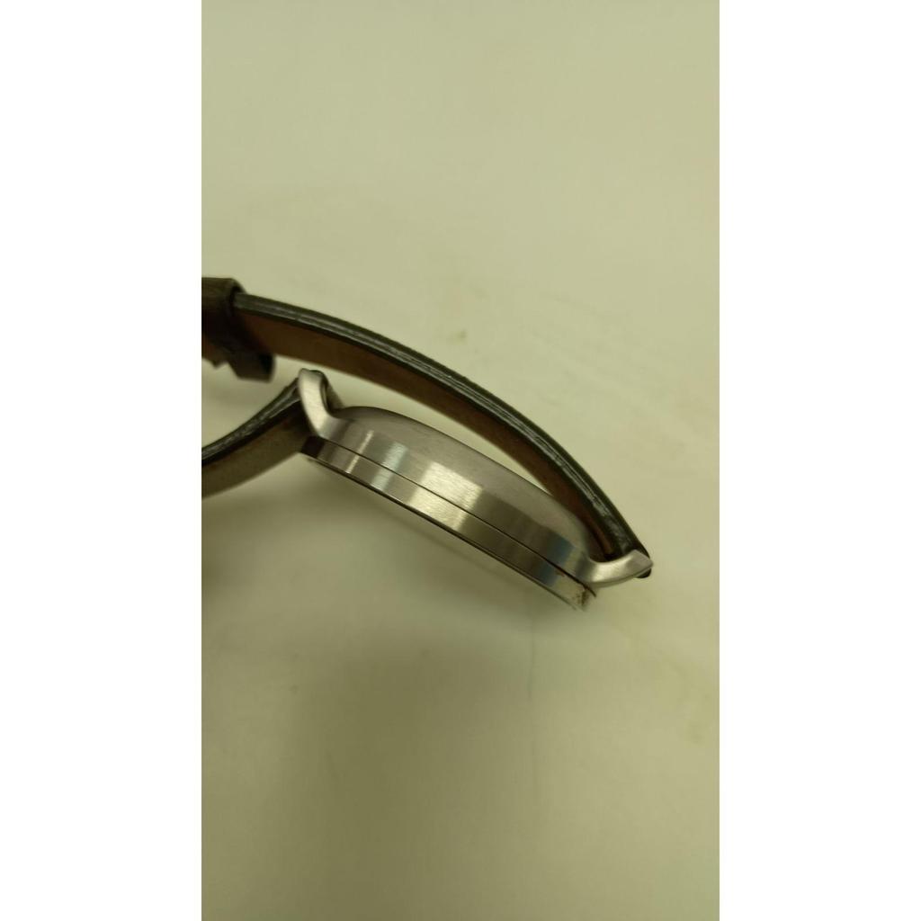 Used SKAGEN SKW6298 Watch Fudo Round Dial Black Silver Belt Leather Bronze Skagen Men's #A