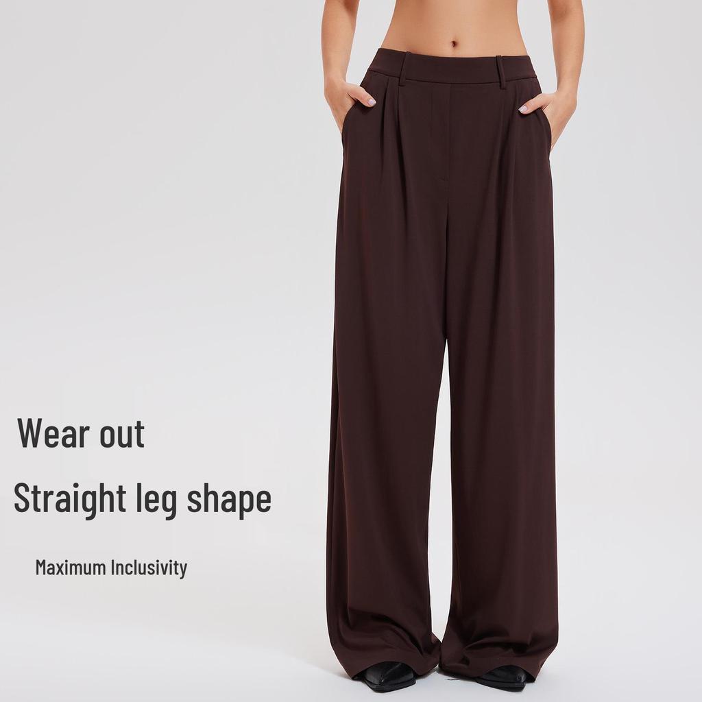 Women's Fashionable Wide-Leg Yoga Pants - Breathable, Loose, Slimming Trousers
