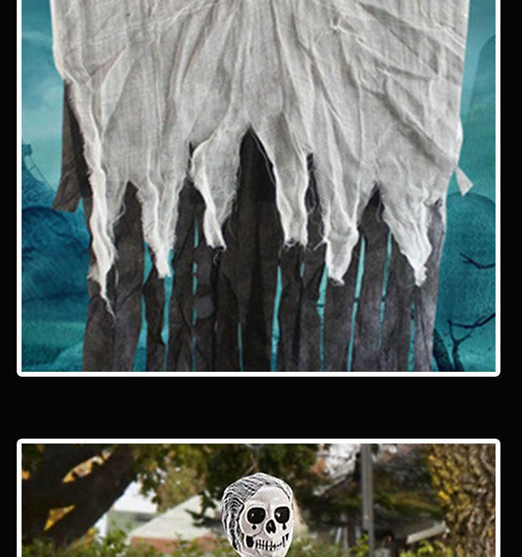 Halloweenské lebky gázové duchové závěsné ozdoby pro dekoraci strašidelného domu