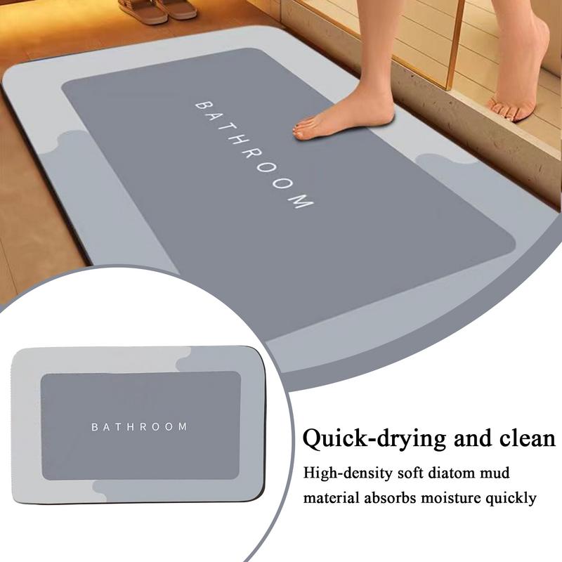Absorbent Bath Mat Bath Mat Absorbent Quick Dry Quick-Drying Waterproof Anti-Slip Pad Diatomaceous Earth Carpet For RV Shower