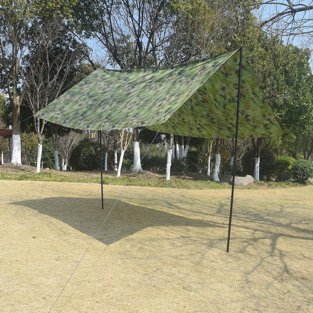 Waterproof Outdoor Camouflage Sunshade: Multifunctional Silver Coated Beach Canopy Tent & Portable Ground Sheet Awning