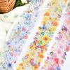 1 Pcs / Set PET Tape Waterproof Flowers Plant Series Rose Butterfly Decoration Background Collage Material Scrapbooking Tape