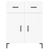 Vidaxl Display Cabinet, White, 69.5X34X180 Cm, Wood-Based Material