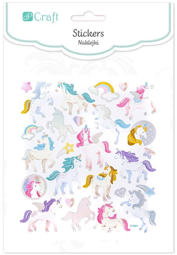 Naklejki Ozdobne Kolorowe Jednorożec Unicorn 26Szt