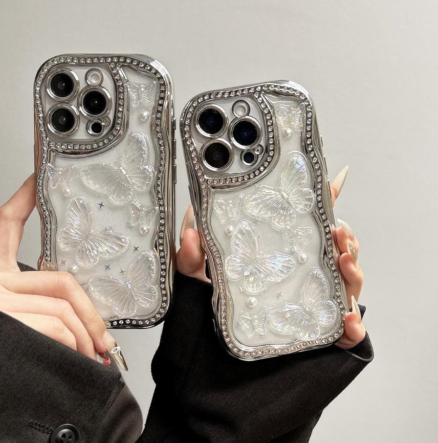 

Transparent Rhinestone Butterfly Case for iPhone 17 Air/16 Pro Max/15 17 Pro Max