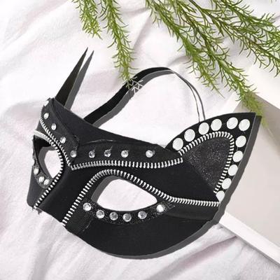 Maskerade Masker Halloween Oogmasker Cosplay Kostuum Half Masker Maskerade Kostuum Katten Gezicht Oogmasker voor Halloween Carnavals