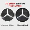 XHXII1 2025 New For Mercedes Benz Car Front Grill Emblem Star Badge 3D Mirror OE Style Flat Surface For Mercedes Benz W245 W204 X204 B1