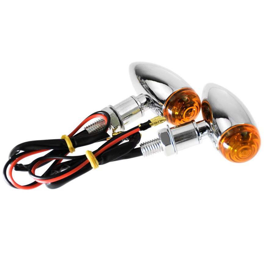 Retro Motorcycle Mini Bullet Turn Signals for Harley