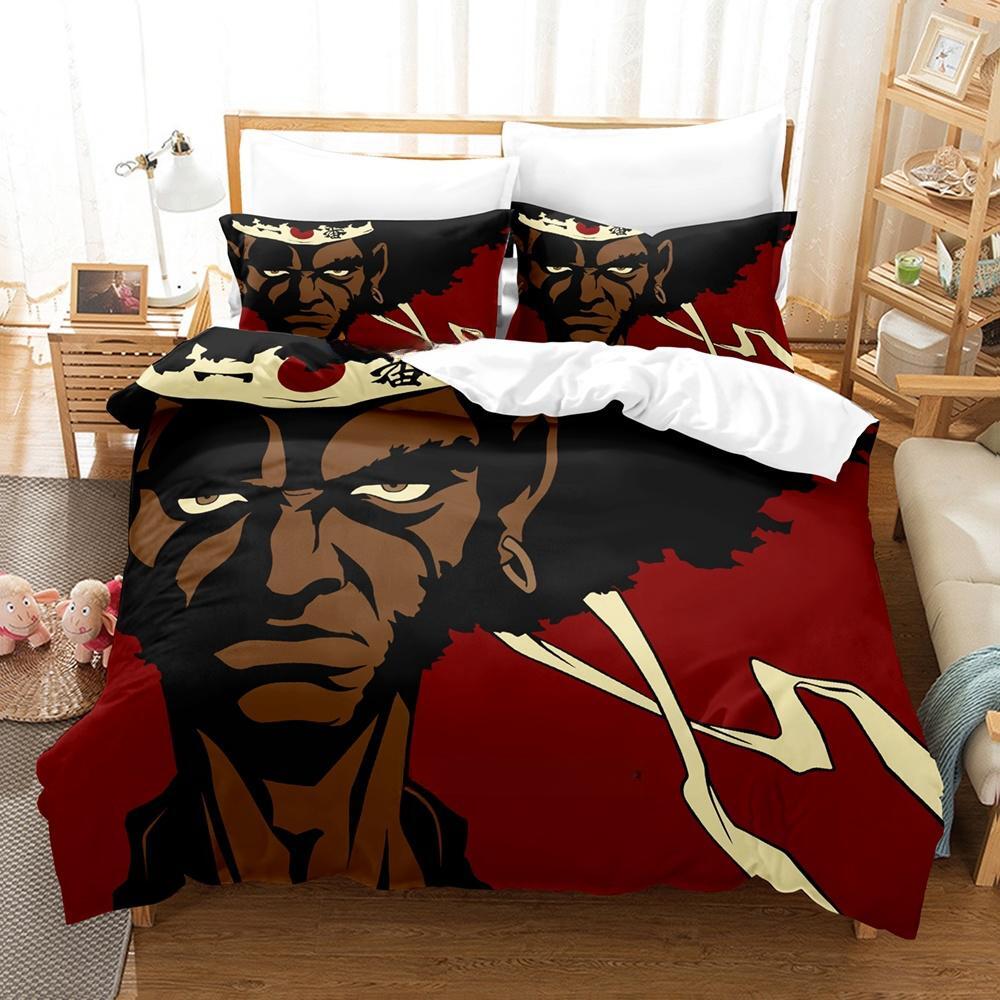 3d Printing Game Afro Samurai Bedding Set Cartoon Anime three-piece set Adult Kid Bedroom Duvet cover Sets 3D Print Kawaii Girls